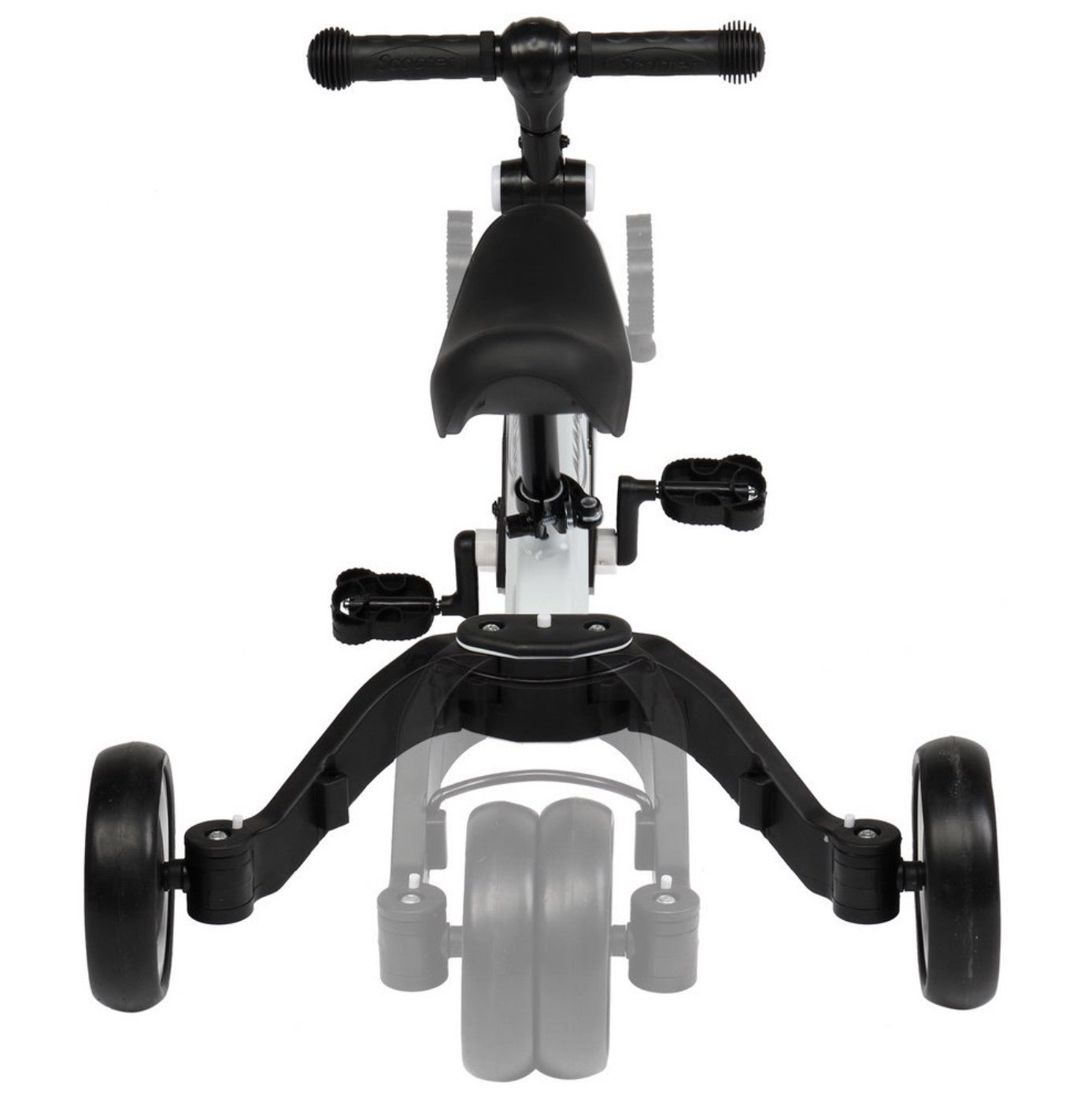 Bicicleta 2 in 1, Zola®, cu 3 roti, cadru din aluminiu, manere din cauciu, alba Bicicleta 2 in 1, Zola®, cu 3 roti, cadru din aluminiu, manere din cauciu, alba